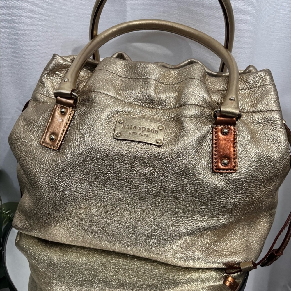 Kate Spade Shimmering Gold and Copper Shoulder Bag